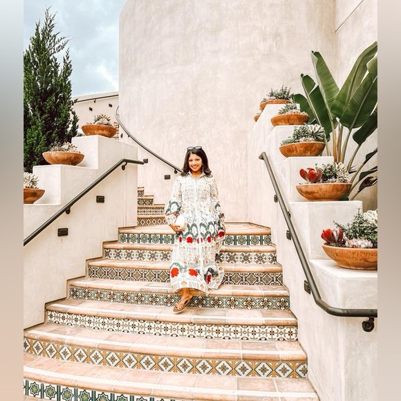 Anthropologie Eleanora Printed Long Sleeve Maxi Shirt Dress Size XL EUC - Picture 5 of 5